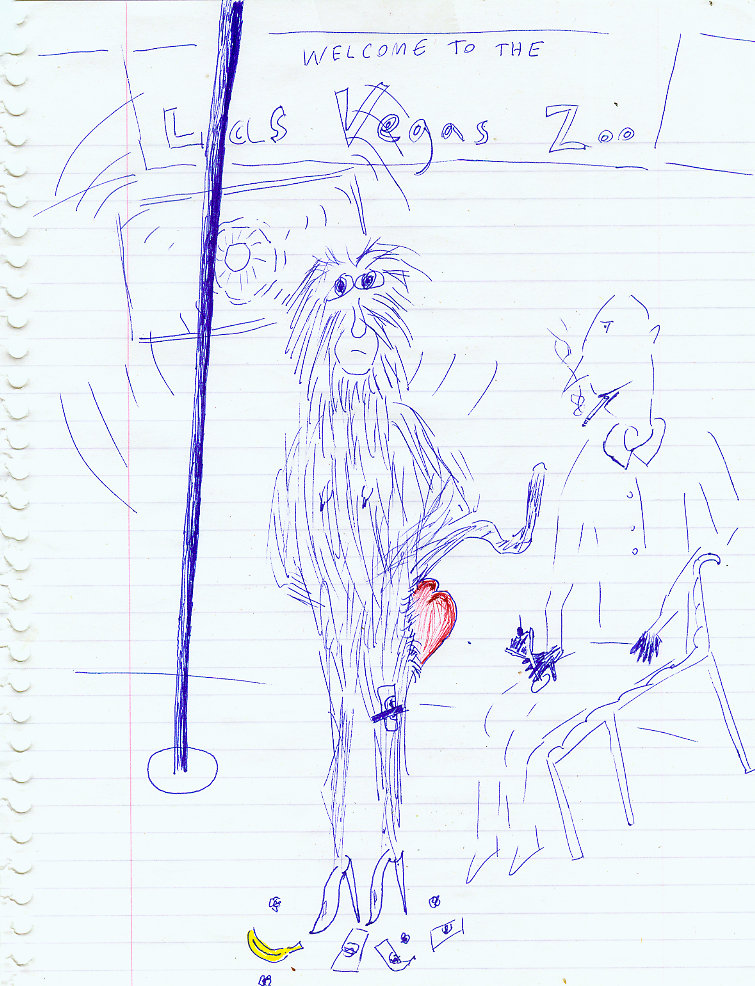 baboon stripper - happy valentines!